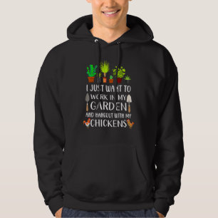 Chicken Gardening For Men Women Gardener Hoodie