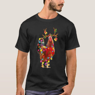 Chicken Gorgeous Reindeer Chicken Christmas Tree L T-Shirt