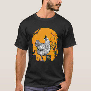 Chicken Graveyard Lazy Halloween Costume Farm Ani T-Shirt