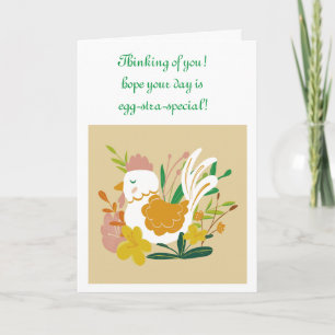 Chicken greeting card