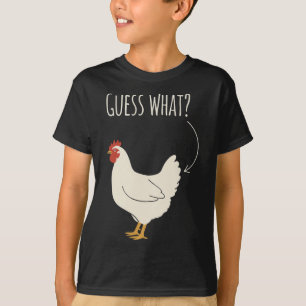 Chicken Guess What Hen And Arrow Funny Farm Humour T-Shirt