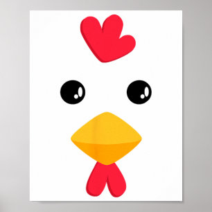 Chicken Halloween Costume Fun Kids Adults  Poster