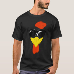 Chicken Halloween Face Costume Lazy T-Shirt