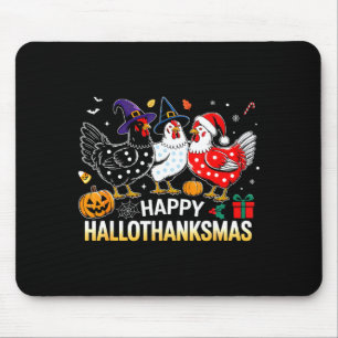 Chicken Halloween Thanksgiving Funny Happy Halloth Mouse Pad
