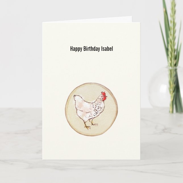Chicken Happy Birthday Card (Front)