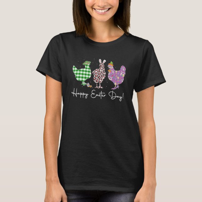 Chicken Happy Easter, Leopard Chicken T-Shirt (Front)