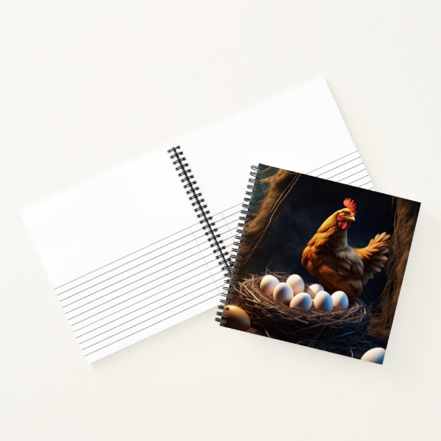 Chicken Hardcover Notebook (Inside)