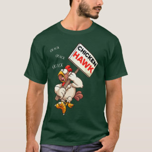 Chicken Hawk Funny Cartoon Design for Humor Lovers T-Shirt