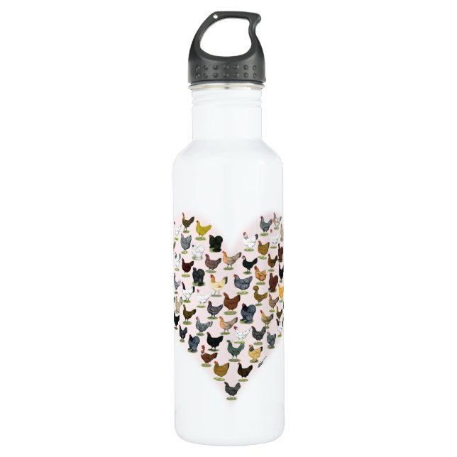 Chicken Heart 710 Ml Water Bottle (Front)