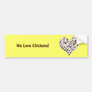 Chicken Heart Bumper Sticker