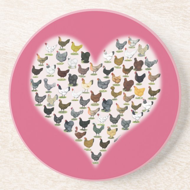 Chicken Heart Coaster (Front)