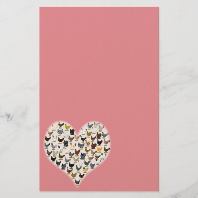 Chicken Heart Stationery (Front)