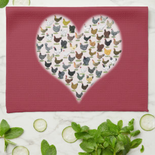 Chicken Heart Tea Towel