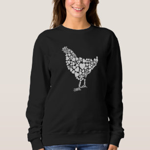 Chicken Hearts Eggs Farming - Farm Farmer Hen Prem Sweatshirt