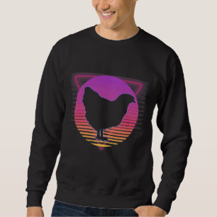 Chicken Hen Farm Bird Retro Vaporwave Sweatshirt