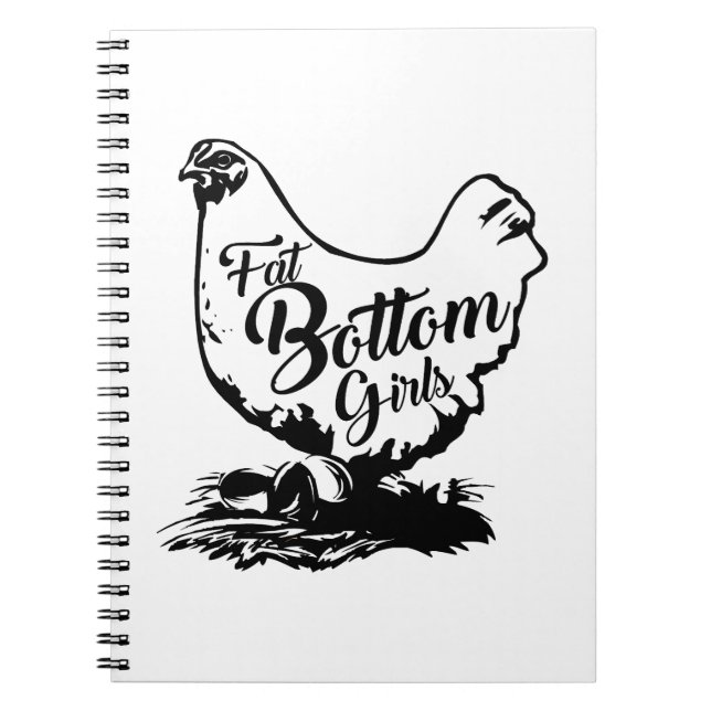 Chicken Hen Fat Bottom Notebook (Front)