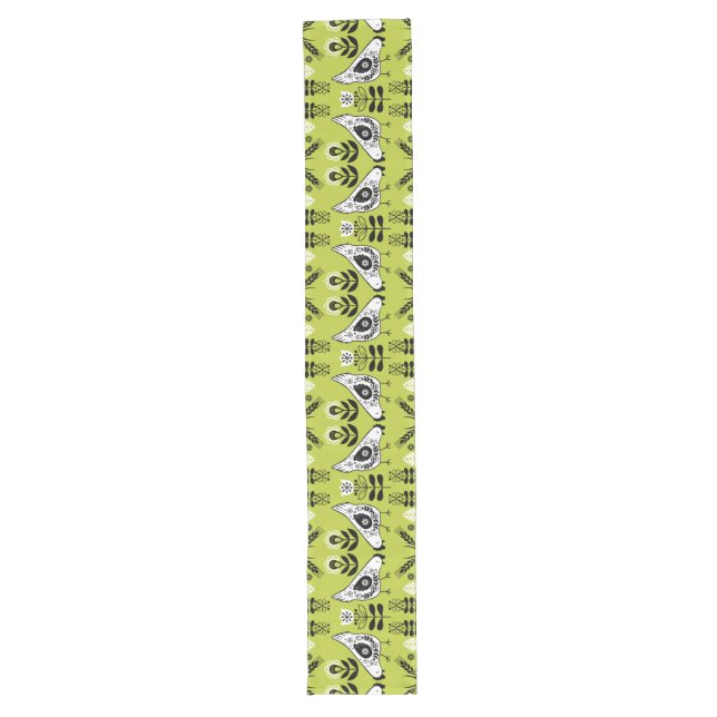 Chicken Hen Folk Art Long Table Runner (Front)