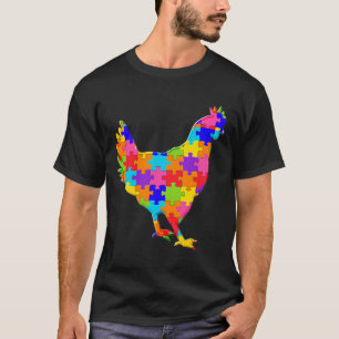 Chicken Hen Jigsaw Autism Puzzle   T-Shirt