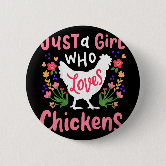 Chicken Hen Love Cute Gift  6 Cm Round Badge (Front)