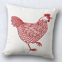 Chicken Hen Poultry Red and White