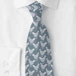 Chicken Hen Poultry Tie<br><div class="desc">A dusty blue grey and white hen design for chicken and poultry lovers, farmers, small holders and chicken whisperers. Original art by Nic Squirrell.</div>