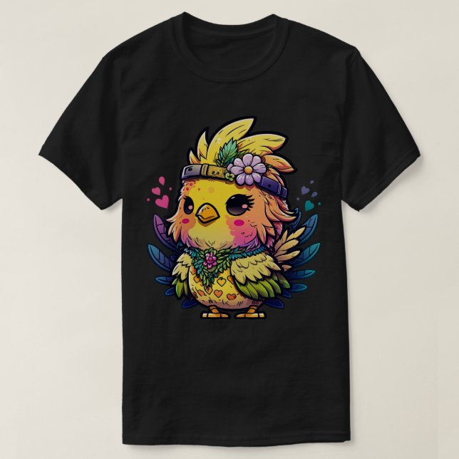Chicken Hippie 1 T-Shirt (Design Front)