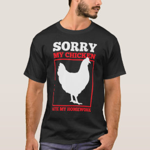 Chicken Homework Back To School Student T-Shirt