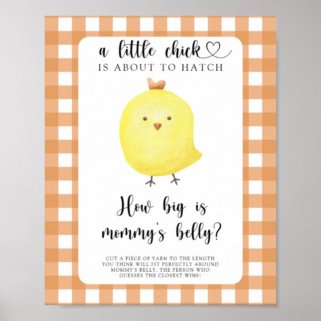 chicken - how big is mummy's belly game poster (Front)