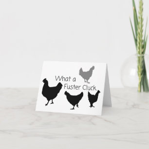 Chicken Humour: What the Fuster Cluck?? BLANK Card