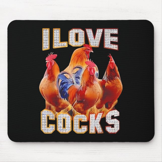 Chicken I Love S  Mouse Pad (Front)