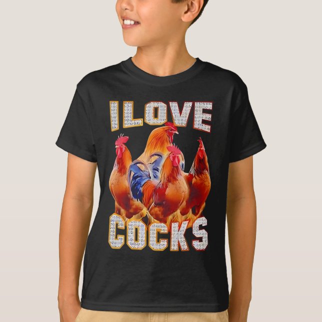 Chicken I Love S  T-Shirt (Front)