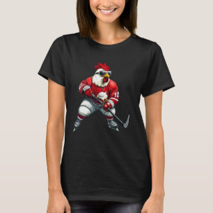 Chicken Ice Hockey Player Chicken T-Shirt