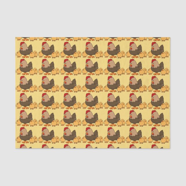Chicken Illustration tissue paper (Front)
