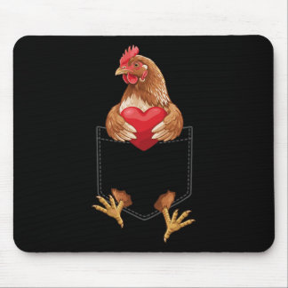 Chicken In Pocket Hen Farm Animal Lover Design Val Mouse Pad