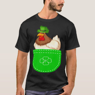 Chicken In Pocket St Patrick s Day Costume Shamro T-Shirt