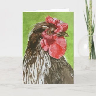 Chicken in Profile Greeting Card