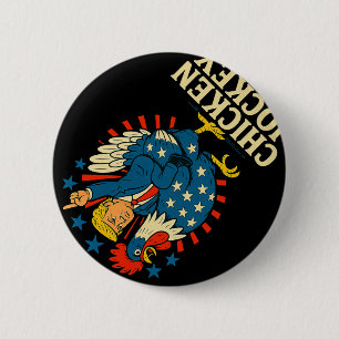 Chicken Jockey Trump Funny Meme 1 6 Cm Round Badge