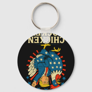 Chicken Jockey Trump Funny Meme 1 Key Ring
