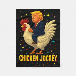 Chicken Jockey Trump Funny Meme 2  Fleece Blanket