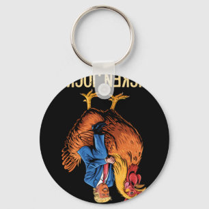 Chicken Jockey Trump Funny Meme 3  Key Ring