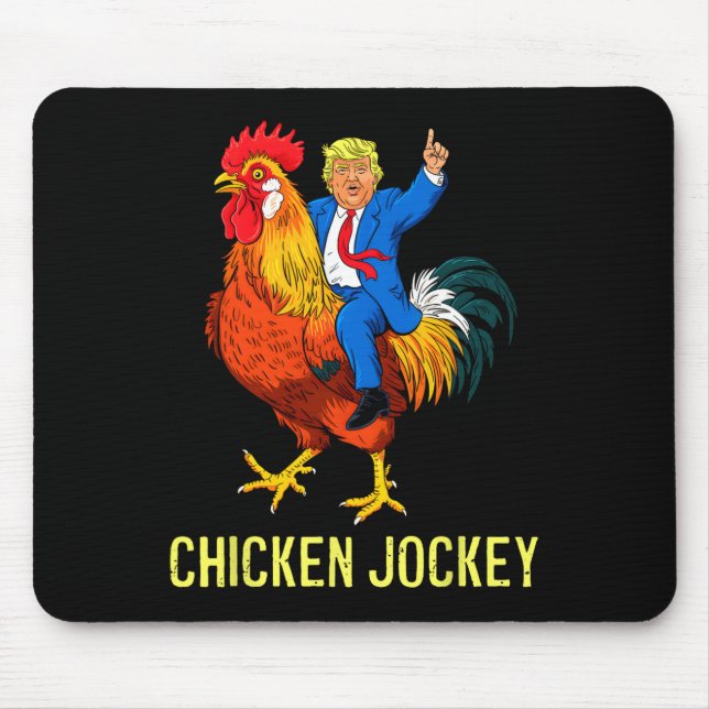 Chicken Jockey Trump Funny Meme 4  Mouse Pad (Front)