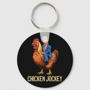 Chicken Jockey Trump Funny Meme 5 Key Ring