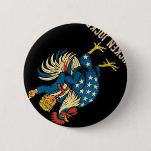 Chicken Jockey Trump Funny Meme 6 Cm Round Badge