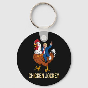 Chicken Jockey Trump Funny Meme 6  Key Ring