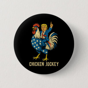 Chicken Jockey Trump Funny Meme 7 6 Cm Round Badge