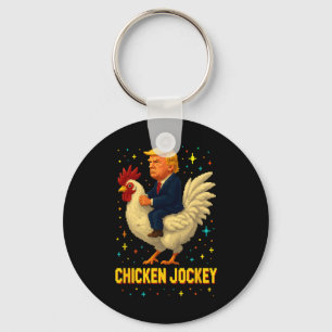 Chicken Jockey Trump Funny Meme 8 Key Ring