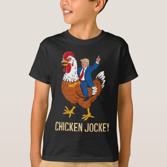 Chicken Jockey Trump Funny Meme 9  T-Shirt (Front)