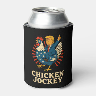 Chicken Jockey Trump Funny Meme Can Cooler