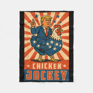 Chicken Jockey Trump Funny Meme Fleece Blanket