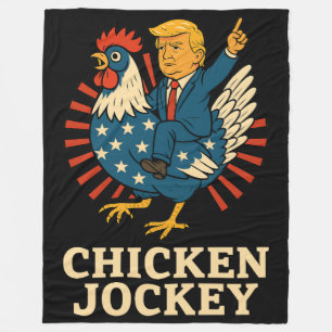 Chicken Jockey Trump Funny Meme Fleece Blanket
